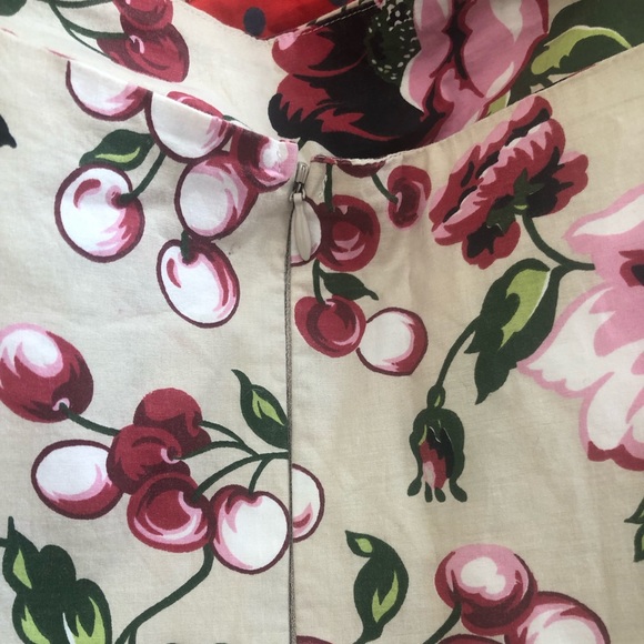 -SOLD- Retro Dress Floral Cherry PinUp Rockabilly - Picture 8 of 8